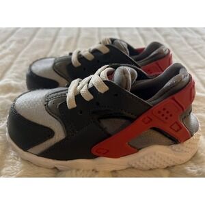 Nike Hurache Shoes Toddler Size 7C Gray Red White Sneakers Excellent
